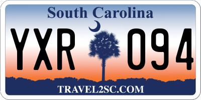 SC license plate YXR094