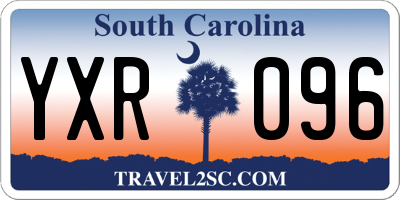 SC license plate YXR096