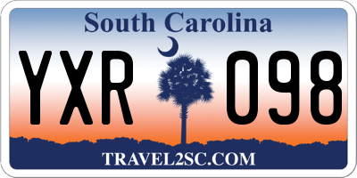SC license plate YXR098