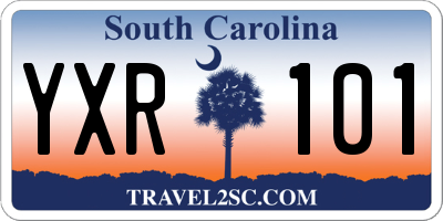SC license plate YXR101