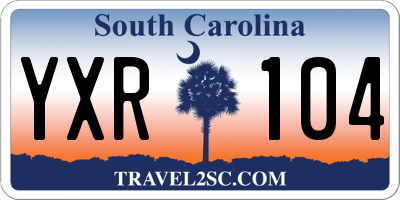 SC license plate YXR104