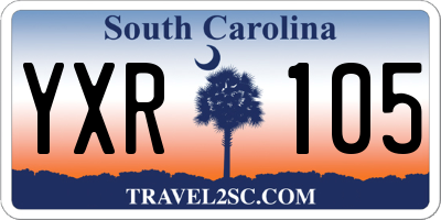 SC license plate YXR105