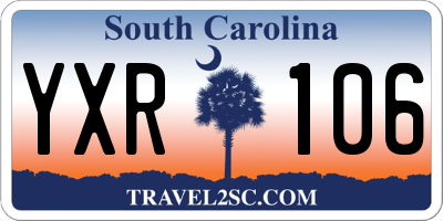SC license plate YXR106