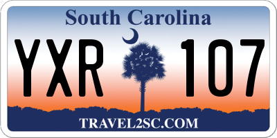 SC license plate YXR107