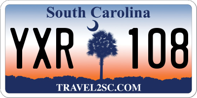 SC license plate YXR108
