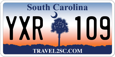 SC license plate YXR109