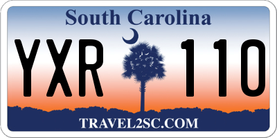 SC license plate YXR110