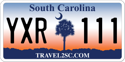 SC license plate YXR111