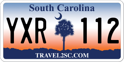 SC license plate YXR112