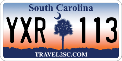 SC license plate YXR113
