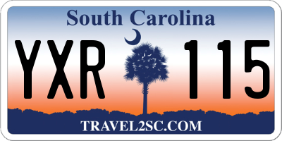 SC license plate YXR115