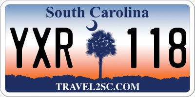 SC license plate YXR118