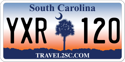 SC license plate YXR120