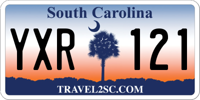 SC license plate YXR121
