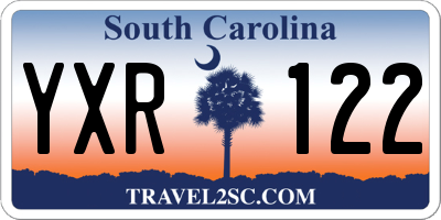 SC license plate YXR122