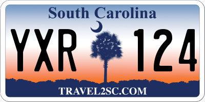 SC license plate YXR124