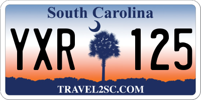 SC license plate YXR125