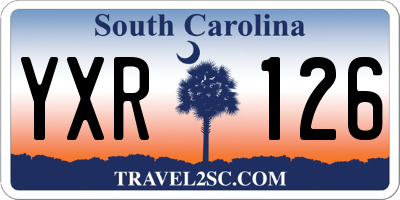 SC license plate YXR126