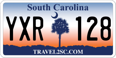 SC license plate YXR128
