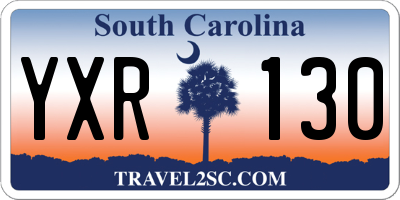 SC license plate YXR130