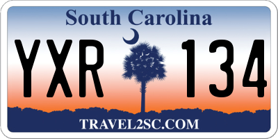 SC license plate YXR134