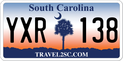 SC license plate YXR138
