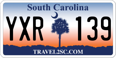 SC license plate YXR139
