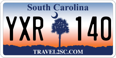SC license plate YXR140