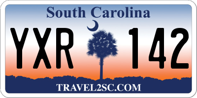 SC license plate YXR142
