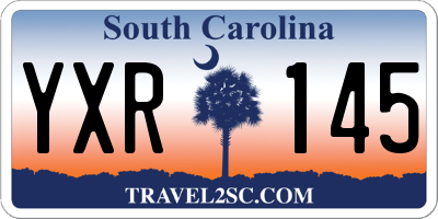 SC license plate YXR145