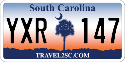 SC license plate YXR147