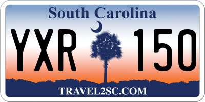SC license plate YXR150