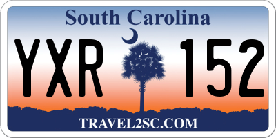 SC license plate YXR152