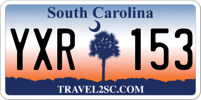 SC license plate YXR153