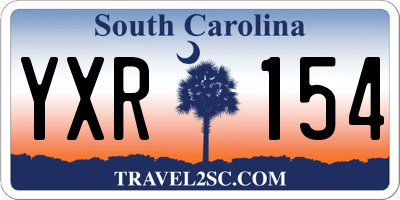 SC license plate YXR154
