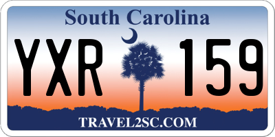SC license plate YXR159
