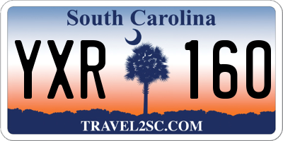 SC license plate YXR160