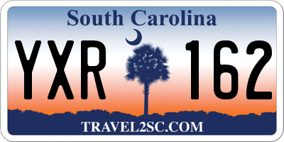 SC license plate YXR162