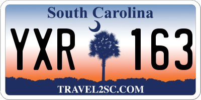 SC license plate YXR163