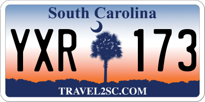 SC license plate YXR173