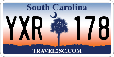 SC license plate YXR178