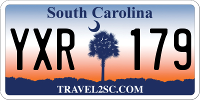 SC license plate YXR179