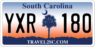 SC license plate YXR180