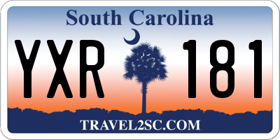 SC license plate YXR181