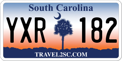 SC license plate YXR182