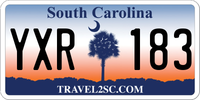 SC license plate YXR183