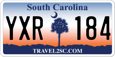 SC license plate YXR184