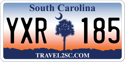 SC license plate YXR185