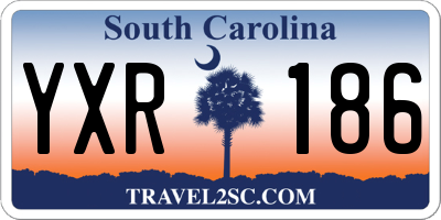 SC license plate YXR186
