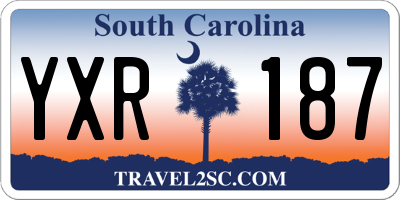 SC license plate YXR187